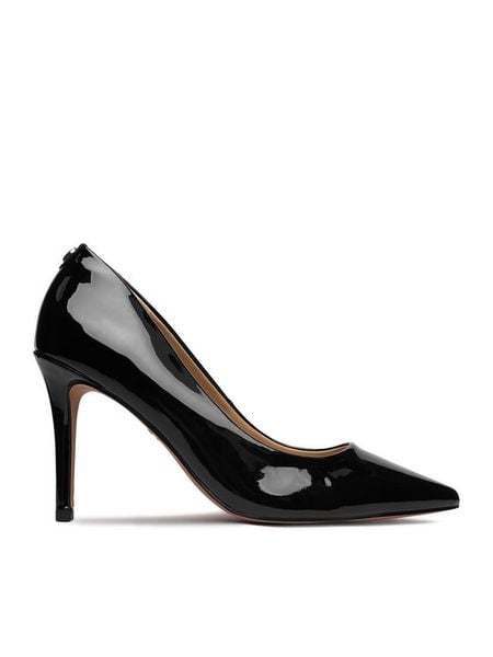 Nine West Szpilki CEO-CD23029-1 Czarny. Czarne szpilki Nine West, bez wzorów, ze skóry, bez obcasa. Za 229,99 zł.