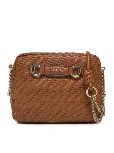 Guess Torebka HWWG95 30140 Brązowy. Brązowe listonoszki Guess, z aplikacjami, ze skóry, bez dodatków. Za 382,99 zł.