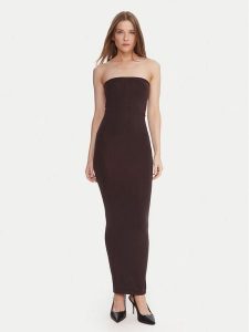 Wolford Sukienka wieczorowa 50795 Brązowy Slim Fit. Brązowe sukienki WOLFORD, m, bez wzorów, z syntetyku, wizytowe, bez kołnierzyka, bez ramiączek. Za 649,00 zł.