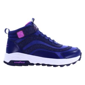 Buty na co dzień młodzieżowe SKECHERS FUSE TREAD skóra wysokie. Fioletowa buty trekkingowe Skechers, ze skóry, bez zapięcia. Za 273,00 zł.