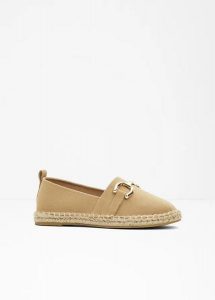 Espadryle ze sprzączką. Czarne balerinki bonprix, bez wzorów, bez obcasa. Za 79,99 zł.