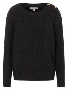 Timezone Sweter w kolorze czarnym rozmiar: M. Czarne swetry oversize Timezone, m, bez wzorów, ze splotem, bez ramiączek. Za 79,03 zł.