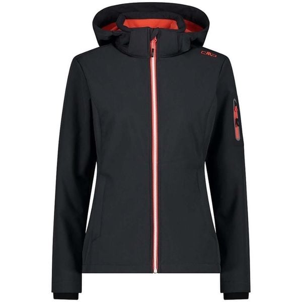 Kurtka damska turystyczna CMP 39A5006. Czerwone kurtki CMP, bez wzorów, z softshellu, bez kaptura. W wyprzedaży za 314,99 zł.