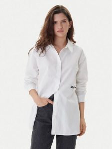 Karl Lagerfeld Jeans Koszula A3W11010 Biały Regular Fit. Białe koszule Karl Lagerfeld Jeans, s, bez wzorów, z bawełny, bez kołnierzyka, bez ramiączek. Za 379,99 zł.