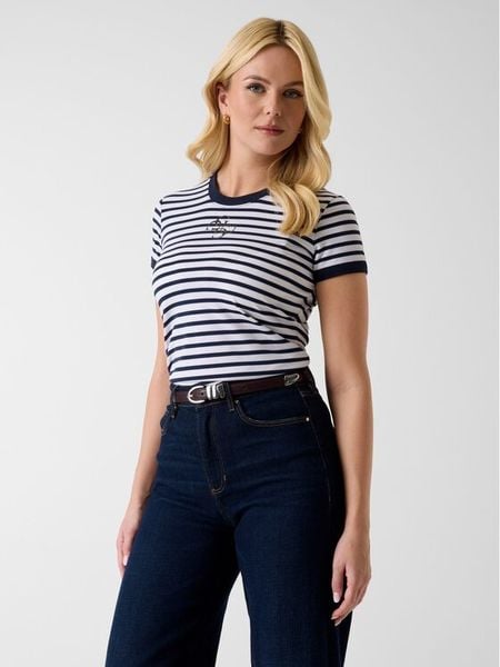Guess T-Shirt W6GI18 K3040 Kolorowy Classic Fit. T-shirty Guess, s, z aplikacjami, z syntetyku, bez kołnierzyka, bez ramiączek. Za 111,99 zł.