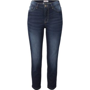 "Dżinsy ""ultra-soft"" Slim Fit, dł. 7/8". Niebieskie jeansy bonprix, bez wzorów, z jeansu. Za 89,99 zł.