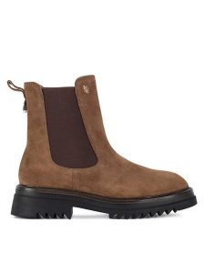 MEXX Sztyblety MX/004C-WB Brązowy. Brązowe botki Mexx, bez wzorów, ze skóry, bez obcasa, na płaskiej podeszwie, bez zapięcia. Za 349,99 zł.