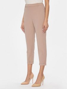 Vero Moda Chinosy Sara 10299871 Beżowy Straight Fit. Brązowe chinosy Vero Moda, bez wzorów, z syntetyku. Za 89,99 zł.