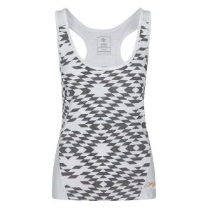 Top damski Kilpi NICA-W bawełniany. Białe topy Kilpi, l, bez wzorów, z bawełny, sportowe, bez kołnierzyka, bez ramiączek. Za 50,25 zł.