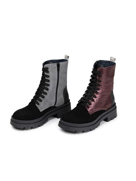 Anna Morellini Skórzane botki "Simoldo" w kolorze czarnym ze wzorem rozmiar: 37. Czarne botki Anna Morellini, bez wzorów, bez obcasa, bez zapięcia. Za 297,97 zł.