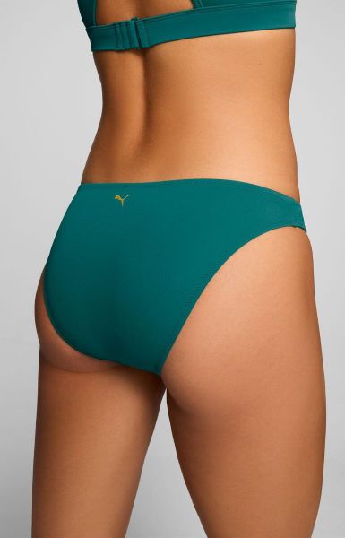 Damskie figi bikini – klasyczne – Emerald Ice. Zielone figi Puma, bez wzorów, z elastanu. Za 156,20 zł.