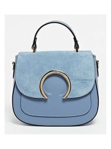Victor & Hugo Paris Skórzana torebka "Mina" w kolorze błękitnym - 24 x 19 x 10,5 cm rozmiar: onesize. Niebieskie torebki klasyczne Victor & Hugo Paris, bez wzorów, z materiału, przez ramię, bez dodatków. Za 304,99 zł.