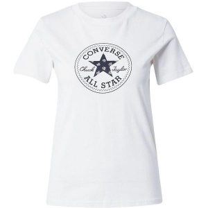 Koszulka Converse Chuck Patch Overlay Tee, Kobiety. Białe koszulki sportowe Converse, bez wzorów, z bawełny, bez ramiączek. Za 190,00 zł.