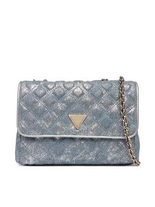 Guess Torebka Giully II HWDG96 73200 Niebieski. Niebieskie torebki klasyczne Guess, z aplikacjami, z materiału, bez dodatków. Za 589,99 zł.