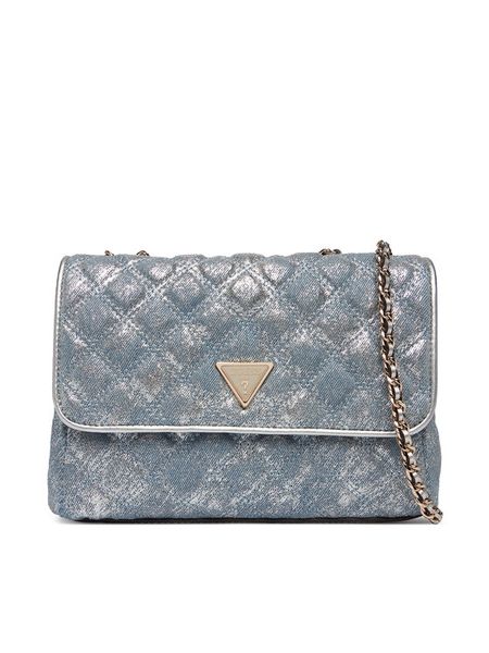 Guess Torebka Giully II HWDG96 73200 Niebieski. Niebieskie torebki klasyczne Guess, z aplikacjami, z materiału, bez dodatków. Za 475,99 zł.