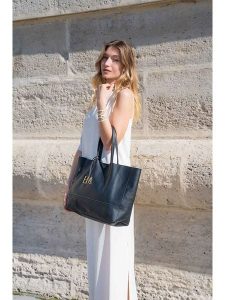 Maison héritage PARIS Skórzany shopper bag "Diccia" w kolorze czarnym - 40 x 30 x 11 cm rozmiar: onesize. Czarne shopper bag Maison héritage PARIS, bez wzorów, z materiału, na ramię, bez dodatków. Za 404,95 zł.