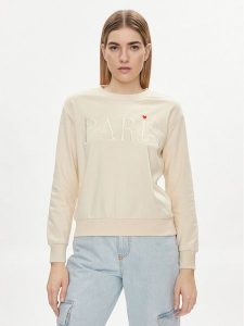 JDY Bluza Paris 15221015 Biały Regular Fit. Białe bluzy JDY, l, bez wzorów, z bawełny, bez kaptura. Za 129,99 zł.