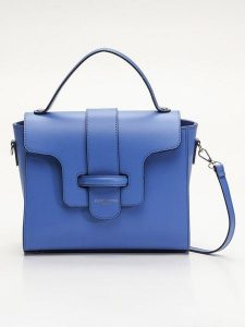 Victor & Hugo Paris Skórzana torebka "Ariel" w kolorze niebieskim - 26,5 x 23 x 8 cm rozmiar: onesize. Niebieskie torebki klasyczne Victor & Hugo Paris, bez wzorów, z materiału, przez ramię, bez dodatków. Za 365,95 zł.