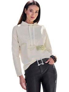 Heine Bluza w kolorze kremowym rozmiar: 48. Brązowe bluzy Heine, bez wzorów, z bawełny, bez kaptura. Za 117,73 zł.