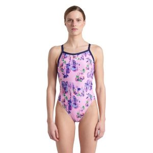 Strój Kąpielowy damski Arena Rose Texture Swimsuit Xcro. Czerwone stroje jednoczęściowe Arena, bez wzorów. Za 169,99 zł.