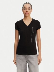 Armani Exchange T-Shirt XW000529 AF10356 UC001 Czarny Slim Fit. Czarne t-shirty Armani Exchange, xs, bez wzorów, z bawełny, bez kołnierzyka, bez ramiączek. Za 109,99 zł.