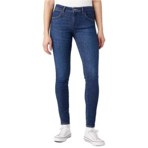 DAMSKIE SPODNIE WRANGLER SKINNY DORA 112342776. Rurki Wrangler, z jeansu. Za 219,99 zł.