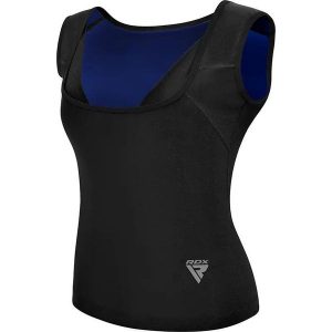 Damski tank top RDX W1. Czarne topy RDX SPORTS, s, bez wzorów, z elastanu, klasyczne, bez kołnierzyka, bez ramiączek. Za 176,00 zł.