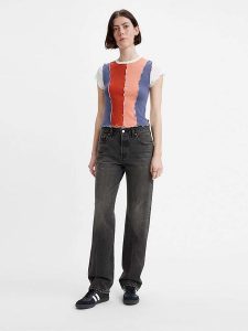 Levi's Dżinsy "501 '90S" - Comfort fit - w kolorze antracytowym rozmiar: W33/L30. Czarne jeansy Levi's®, z aplikacjami, z podwyższonym stanem. Za 162,49 zł.