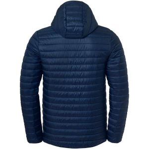 Kurtka puchowa Uhlsport Essential Ultra Lite. Niebieskie kurtki Uhlsport, bez wzorów, z puchu, bez kaptura. W wyprzedaży za 246,50 zł.