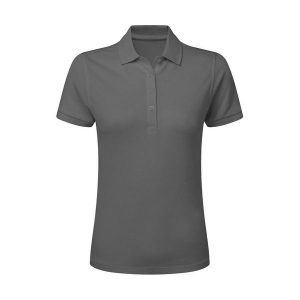 Damska Koszulka Polo Signature Stretch Bez Metki. Brązowe koszulki sportowe SG, bez wzorów, bez ramiączek. Za 82,99 zł.