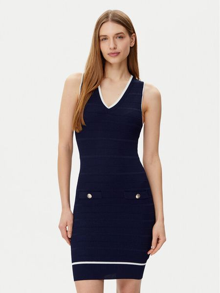 Marciano Guess Sukienka codzienna 5RGK99 5640Z Granatowy Regular Fit. Niebieskie kombinezony Marciano Guess, z aplikacjami, z wiskozy, bez kołnierzyka, bez ramiączek. Za 339,99 zł.