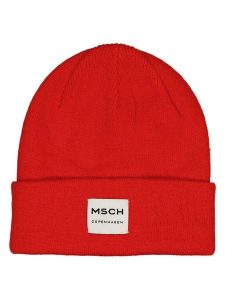 MOSS COPENHAGEN Czapka w kolorze czerwonym rozmiar: onesize. Czerwone czapki Moss Copenhagen, bez wzorów, z materiału. Za 98,19 zł.