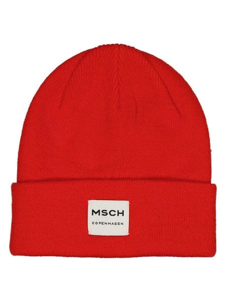 MOSS COPENHAGEN Czapka w kolorze czerwonym rozmiar: onesize. Czerwone czapki Moss Copenhagen, bez wzorów, z materiału. Za 82,95 zł.