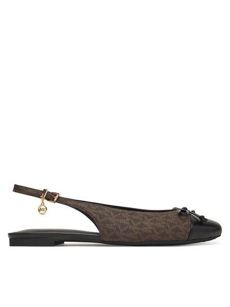 MICHAEL Michael Kors Baleriny Piper Sling 40S6PIFP1B Brązowy. Brązowe balerinki MICHAEL Michael Kors, bez wzorów, ze skóry, bez obcasa, bez zapięcia. Za 419,99 zł.