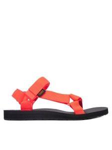 Teva Sandały Original Universal 1003987 Koralowy. Pomarańczowe sandały Teva, bez wzorów, z materiału, bez obcasa, na płaskiej podeszwie, bez zapięcia. Za 299,99 zł.