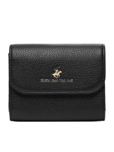 Beverly Hills Polo Club Portfel CWBEO-BHPC-W1-002-SS26 Czarny. Czarne portfele Beverly Hills Polo Club, bez wzorów, z materiału. Za 59,99 zł.