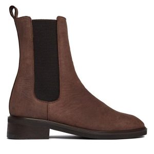 Sztyblety Balagan. Brązowe botki Balagan, bez wzorów, bez obcasa, na płaskiej podeszwie, bez zapięcia. Za 529,99 zł.