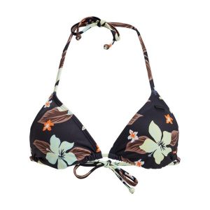 Trójkątny stanik bikini dla Kobiety PT BEACH CLASSICS TIKI TRI Czarny. Czarne bikini Roxy, bez wzorów, z elastanu. Za 159,99 zł.