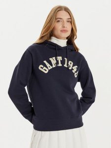 Gant Bluza 1949 Arch Graphic 4201262 Granatowy Loose Fit. Niebieskie bluzy GANT, l, bez wzorów, z bawełny, bez kaptura. Za 329,99 zł.