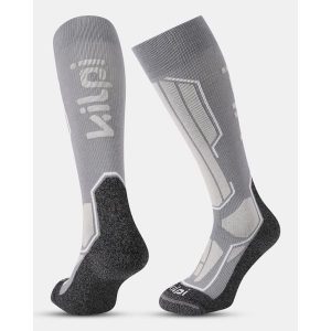 Podkolanówki narciarskie unisex Kilpi RACER-U. Szare skarpetki Kilpi, bez wzorów. Za 139,07 zł.