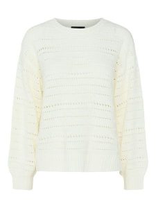 Pieces Sweter "Molly" w kolorze kremowym rozmiar: XS. Brązowe swetry oversize Pieces, xs, bez wzorów, bez ramiączek. Za 65,85 zł.