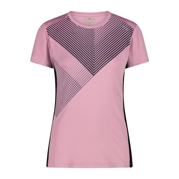 Damska koszulka z okrągłym dekoltem CMP. Czerwone bluzki CMP, bez wzorów, sportowe, bez kołnierzyka, bez ramiączek. Za 168,50 zł.