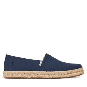 Espadryle Toms. Niebieskie espadryle Toms, bez wzorów, bez obcasa. Za 319,99 zł.