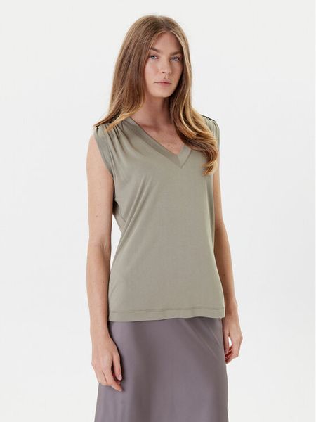 Guess Bluzka W5YP52 KCYW2 Zielony Regular Fit. Zielone bluzki Guess, m, z aplikacjami, z syntetyku, bez kołnierzyka, bez ramiączek. Za 139,99 zł.