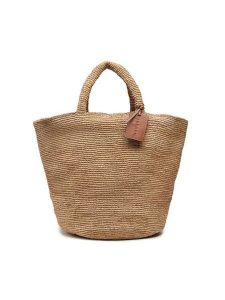 Manebi Torebka Natural Raffia Summer Bag V 2.2 AD Brązowy. Brązowe torebki klasyczne Manebi, bez wzorów, z syntetyku, bez dodatków. Za 669,99 zł.