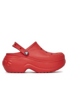Crocs Klapki BELLA CLOG 210062-8C1 Czerwony. Czerwone klapki Crocs, bez wzorów, z tworzywa sztucznego, bez obcasa. Za 195,99 zł.
