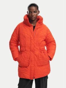 Desigual Kurtka zimowa Aarhus 24WWEWAC Pomarańczowy Regular Fit. Brązowe kurtki Desigual, na zimę, xs, bez wzorów, z syntetyku, bez kaptura. Za 579,99 zł.