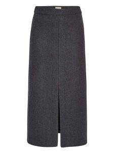MOSS COPENHAGEN Spódnica "Isabelle" w kolorze antracytowym rozmiar: XS. Czarne spódnice Moss Copenhagen, na co dzień, xs, bez wzorów, z wełny, maxi. Za 127,35 zł.