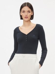 Lee Bluzka 112341572 Czarny Slim Fit. Czarne bluzki Lee, xs, bez wzorów, z syntetyku, bez kołnierzyka, bez ramiączek. Za 109,99 zł.