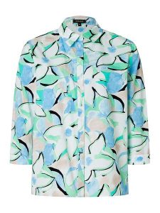 More & More Koszula w kolorze błękitno-biało-zielonym rozmiar: 42. Białe koszule More & More, bez wzorów, z bawełny, bez kołnierzyka, bez ramiączek. Za 78,99 zł.